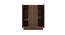 Mozart 4 Door Engineered Wood Wardrobe - Walnut (Melamine Finish) by Urban Ladder - Design 1 Side View - 568086