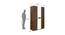 Lodgy 3 Door Engineered Wood Wardrobe - Brown (Melamine Finish) by Urban Ladder - Design 1 Dimension - 568109