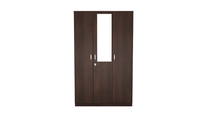 Willy 3 Door Engineered Wood Wardrobe - New Wenge (Melamine Finish) by Urban Ladder - Front View Design 1 - 568143