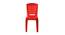 Ezekiel Plastic Outdoor Chair - Set of 4 (Red) by Urban Ladder - Front View Design 1 - 568155