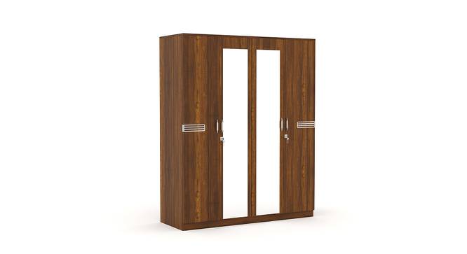 Riva 4 Door Engineered Wood Wardrobe - Walnut (Melamine Finish) by Urban Ladder - Cross View Design 1 - 568156