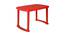 Shahenshah 3 Seater Plastic Dining Table - Bright Red (Red) by Urban Ladder - Cross View Design 1 - 568171