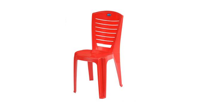 Ezekiel Plastic Outdoor Chair - Set of 4 (Red) by Urban Ladder - Cross View Design 1 - 568172