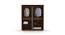 Riva 4 Door Engineered Wood Wardrobe - Walnut (Melamine Finish) by Urban Ladder - Design 1 Side View - 568173