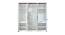 Rolex 6 Door Engineered Wood Wardrobe - White (Melamine Finish) by Urban Ladder - Design 1 Side View - 568179