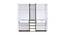 Salsa 5 Door Engineered Wood Wardrobe - Brown (Melamine Finish) by Urban Ladder - Design 1 Side View - 568182