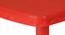 Shahenshah 3 Seater Plastic Dining Table - Bright Red (Red) by Urban Ladder - Design 1 Side View - 568188