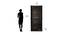 Willy 2 Door Engineered Wood Wardrobe - Wenge (Melamine Finish) by Urban Ladder - Design 1 Dimension - 568206