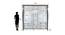 Rolex 6 Door Engineered Wood Wardrobe - White (Melamine Finish) by Urban Ladder - Design 1 Dimension - 568211