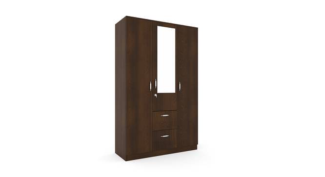 Mozart 3 Door Engineered Wood Wardrobe - Walnut (Melamine Finish) by Urban Ladder - Cross View Design 1 - 568243