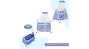 Bedroom Furniture In Ambala Design Metal Crib in Blue Colour