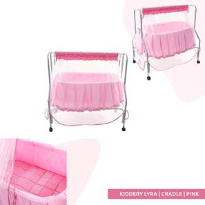 Bedroom Furniture In Agra Design Metal Crib in Pink Colour
