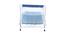 Lyra Metal Baby Cradle with Mosquito Protection Net - Blue (Blue, Painted Finish) by Urban Ladder - Front View Design 1 - 568290