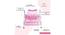 Clio Stainless Steel Baby Cradle with Mosquito Net Florals & Stripes (Pink, Painted Finish) by Urban Ladder - Cross View Design 1 - 568314