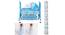 Bella Baloo Stainless Steel Baby Cradle with Mosquito Net Clouds &Checks (Blue, Painted Finish) by Urban Ladder - Front View Design 1 - 568370
