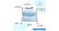 Clio Stainless Steel Baby Cradle with Mosquito Net Clouds &Checks (Blue, Painted Finish) by Urban Ladder - Front View Design 1 - 568374