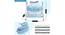 Clio Stainless Steel Baby Cradle with Mosquito Net Clouds &Checks (Blue, Painted Finish) by Urban Ladder - Design 1 Dimension - 568426