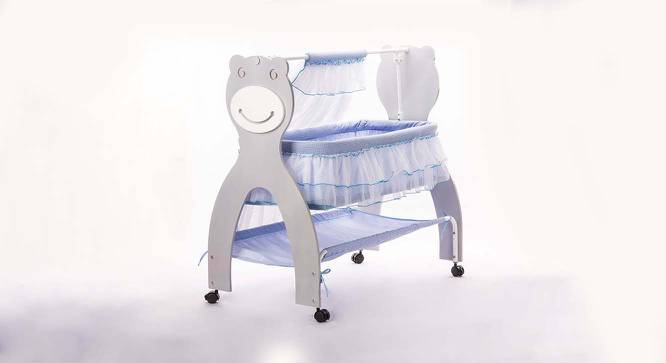 Baloo Solid Wood Cradle - Grey (Grey, Painted Finish) by Urban Ladder - Front View Design 1 - 568531