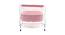 Lyra Metal Baby Cradle with Mosquito Protection Net - Pink Print (Pink, Painted Finish) by Urban Ladder - Front View Design 1 - 568610