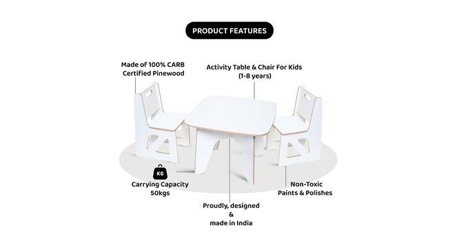 Parker Table and 2 Cross Chair (White, Glossy Finish) by Urban Ladder - Cross View Design 1 - 568631