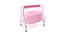 Lyra Metal Baby Cradle with Mosquito Protection Net - Pink (Pink, Painted Finish) by Urban Ladder - Design 1 Side View - 568635