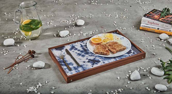 Shibori Breakfast Table (Blue) by Urban Ladder - Cross View Design 1 - 569212