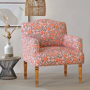 Chair In Ghaziabad Design Nawaab Lounge Chair in Peach Fabric