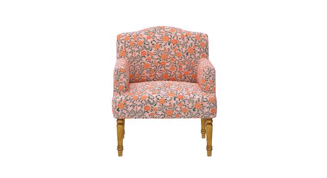 Nawaab Arm Chair - Earthy Florals Peach (Peach) by Urban Ladder - Front View Design 1 - 569866