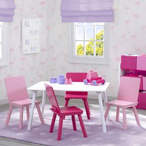 Study Tables Sale Design Ericengineered Free Standing Engineered Wood Kids Table in Pink Colour
