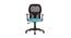 Cosmos Medium Back Swivel Mesh Ergonomic Office Chair in Teal-Black Colour (Teal Black) by Urban Ladder - Front View Design 1 - 570017