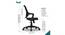 Clio Medium Back Swivel Mesh Study Chair in Black Colour (Black) by Urban Ladder - Design 1 Dimension - 570066