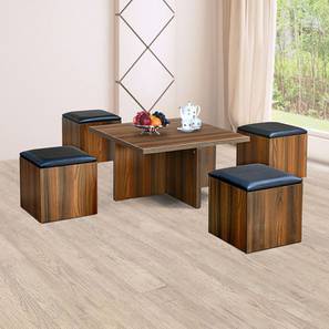 Modern coffee sales table with stools