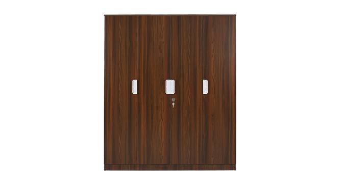 Joyce Engineered Wood 4 Door Without Mirror Wardrobe (Brown) by Urban Ladder - Front View Design 1 - 570118