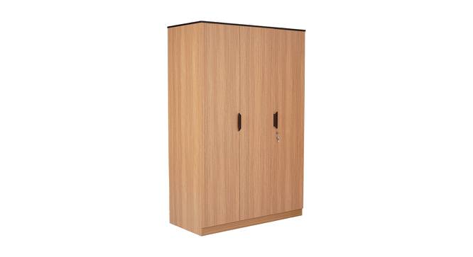 Milford Engineered Wood 3 Door Without Mirror Wardrobe (Brown) by Urban Ladder - Cross View Design 1 - 570197
