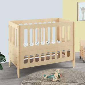 Baby Swing Design Coral Solid Wood Crib in Natural Colour