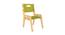 Silver Peach Solid Wood Chair-Green (Green, Matte Finish) by Urban Ladder - Cross View Design 1 - 570555