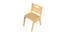 Silver Peach Solid Wood Chair-Natural (Natural, Matte Finish) by Urban Ladder - Rear View Design 1 - 570584