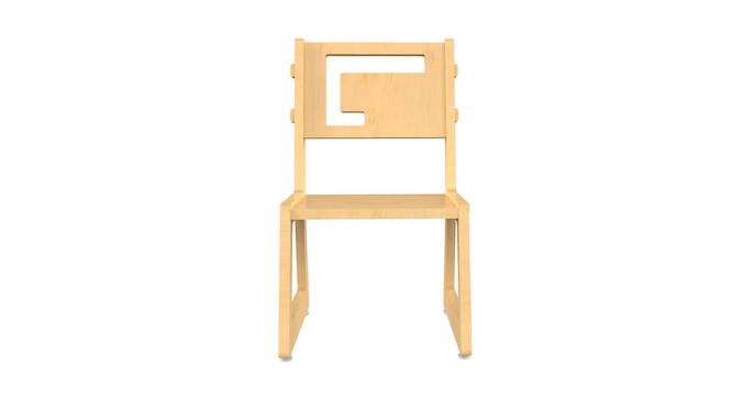 Blue Apple Solid Wood Chair -Natural (Natural, Matte Finish) by Urban Ladder - Front View Design 1 - 570641