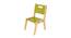Grey Guava Solid Wood Chair -Green (Green, Matte Finish) by Urban Ladder - Cross View Design 1 - 570655