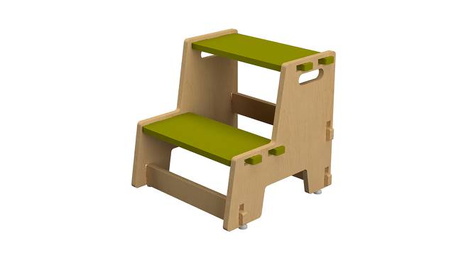 Maroon Apricot Step Solid Wood Stool - Green (Green, Matte Finish) by Urban Ladder - Cross View Design 1 - 570662
