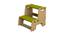 Maroon Apricot Step Solid Wood Stool - Green (Green, Matte Finish) by Urban Ladder - Cross View Design 1 - 570662