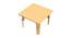 Lime Fig Solid Wood Table - Natural (Small) (Natural, Matte Finish) by Urban Ladder - Design 1 Side View - 570667