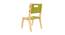 Grey Guava Solid Wood Chair -Green (Green, Matte Finish) by Urban Ladder - Rear View Design 1 - 570685