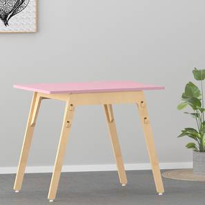 Tall End Tables Design Black Kiwi Solid Wood Table - Pink (Pink, Matte Finish)