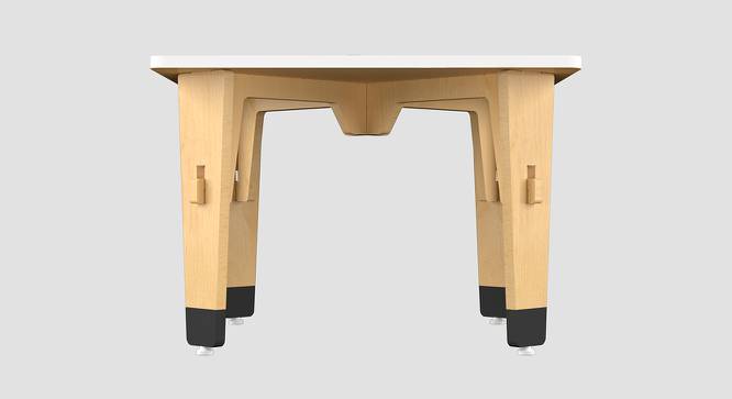 Lime Fig Solid Wood Table - White (Small) (White, Matte Finish) by Urban Ladder - Front View Design 1 - 570732