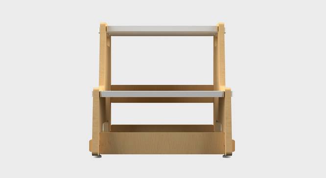 Maroon Apricot Step Solid Wood Stool - White (White, Matte Finish) by Urban Ladder - Front View Design 1 - 570744