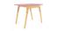 Black Kiwi Solid Wood Table - Pink (Pink, Matte Finish) by Urban Ladder - Cross View Design 1 - 570749