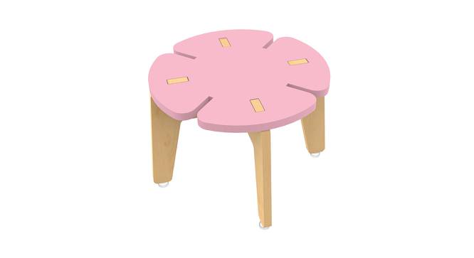 White Grape Solid Wood Stool - Pink (Pink, Matte Finish) by Urban Ladder - Cross View Design 1 - 570760