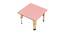 Lime Fig Solid Wood Table - Pink (Small) (Pink, Matte Finish) by Urban Ladder - Design 1 Side View - 570798