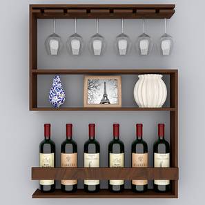 Bar Cabinet Design Olwen Engineered Wood Wall Mounted Bar Cabinet in Melamine Finish